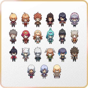 Mini colgantes para móvil con personajes de Xenoblade Chronicles
