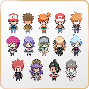 Pokemon Trainer Character Mini Phone Charms