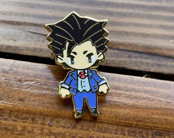 Ace Attorney Phoenix and Edgeworth Enamel Pins - Etsy