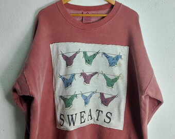 Vintage sweatshirt met ronde hals, maat XXL