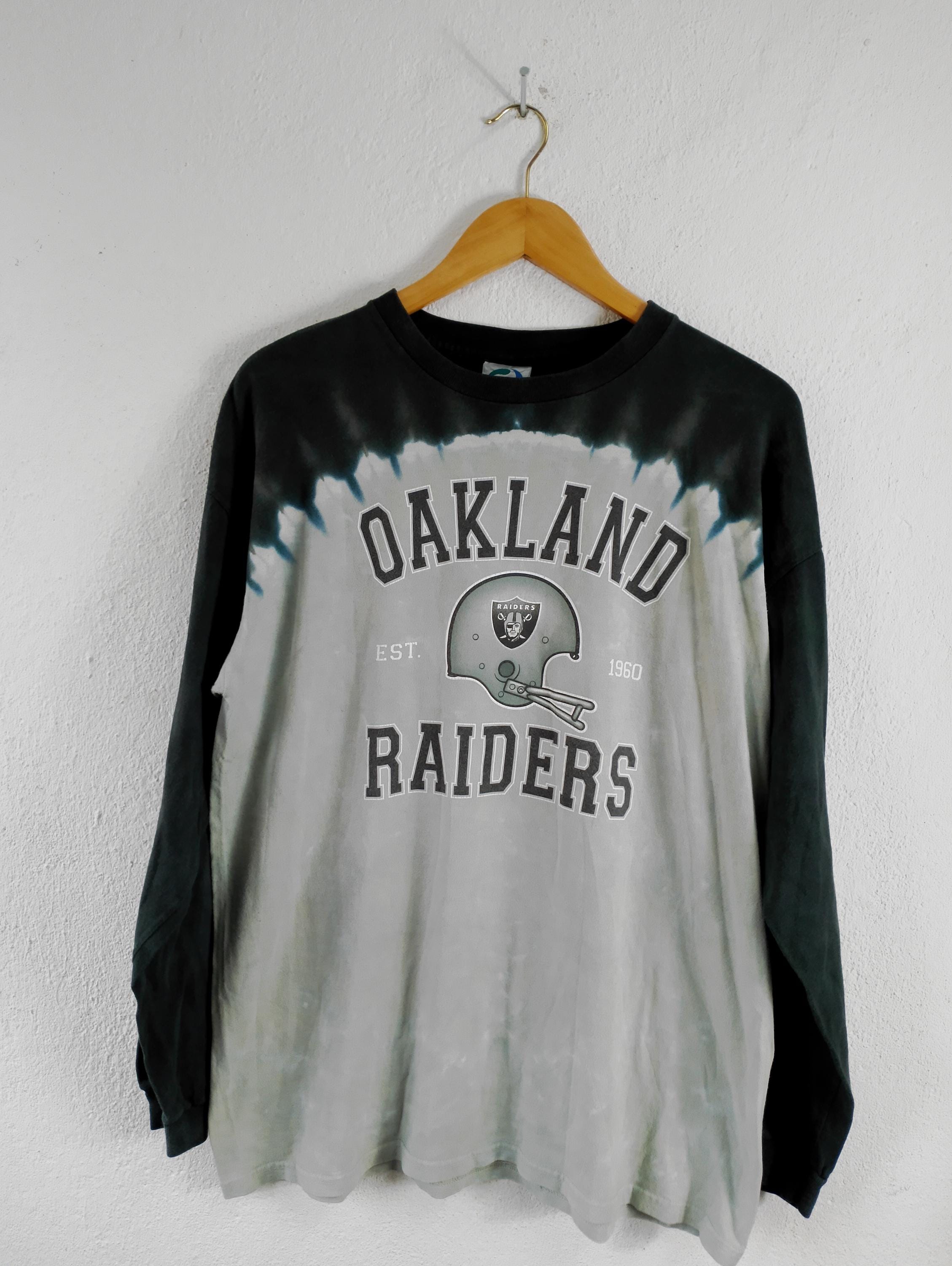 Oakland Raiders Liquid Blue Tie Dye T-shirt Large - Etsy