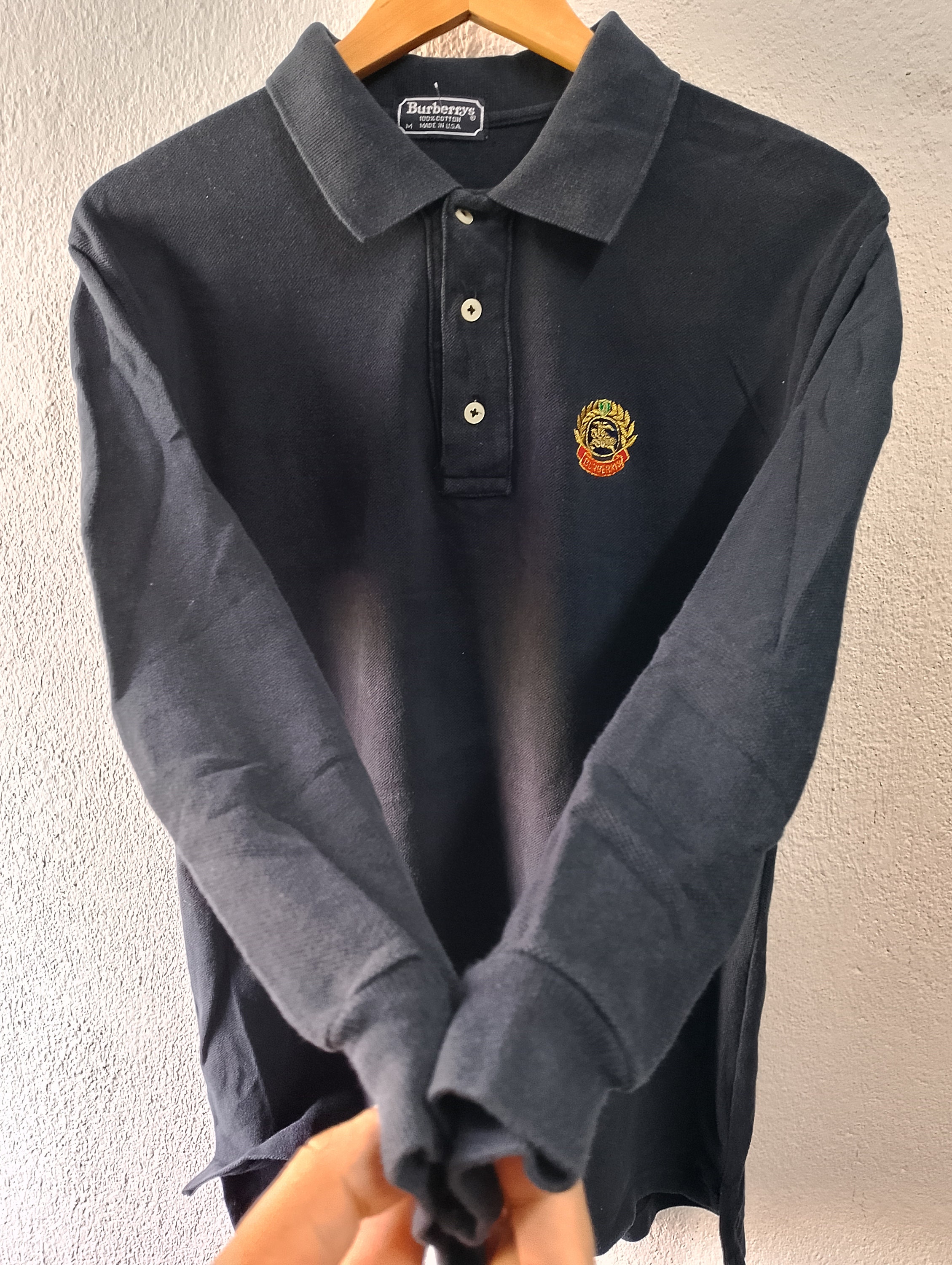 Vintage Polo Burberry Long Sleeve T-shirt Medium - Etsy