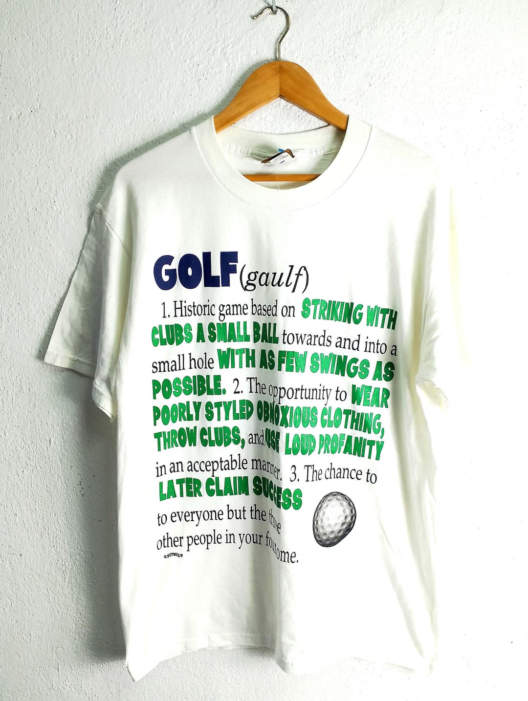 Vintage Golf Nutmeg T-shirt Size Large - Etsy