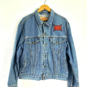 Levis 1990s Anthrax patch 70550 Trucker jacket - Large