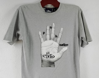 Rare Vintage PNB Nation Men's 2XL Neon Crown Logo Hip Hop Graffiti