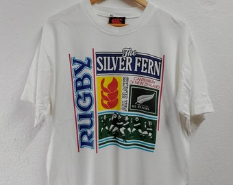 Vintage 80s canterbury new zealand rugby jersey collectible
