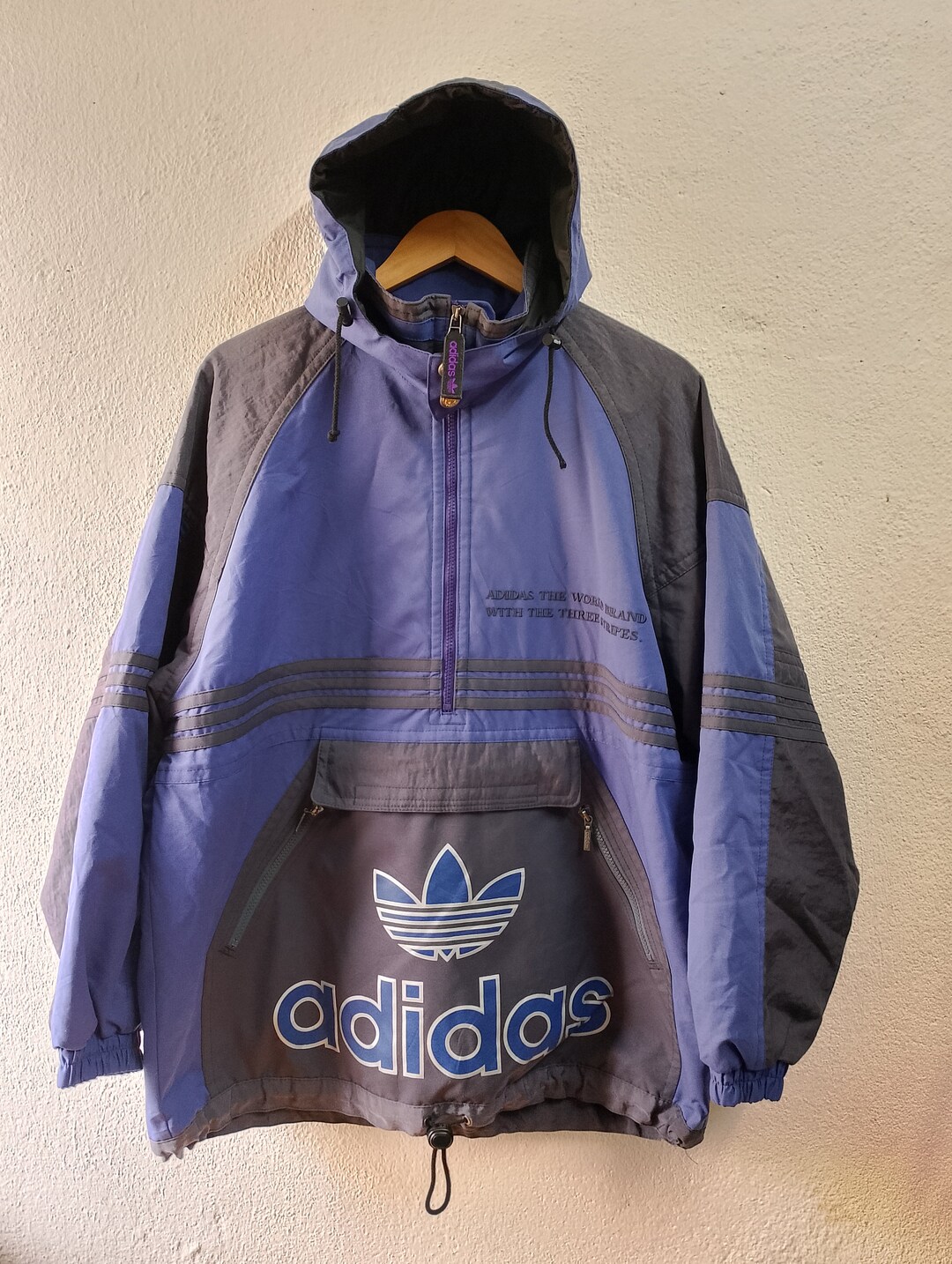 2000'S Adidas Anorak Parka Men's Size Small Nylon Khaki type Vintage Second Hand main image 1