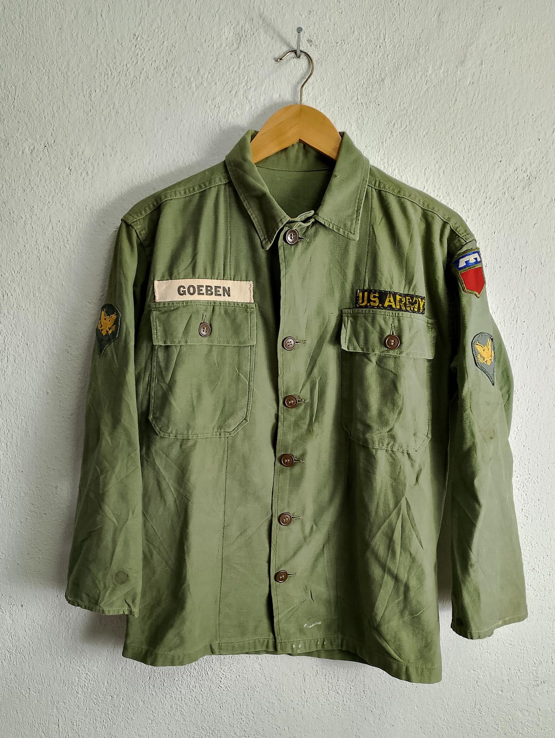 slim fit dress slacks U.S. Army Department of Defense Officer's Green Polyester Class A Service Dress Uniform Jacket main image 1