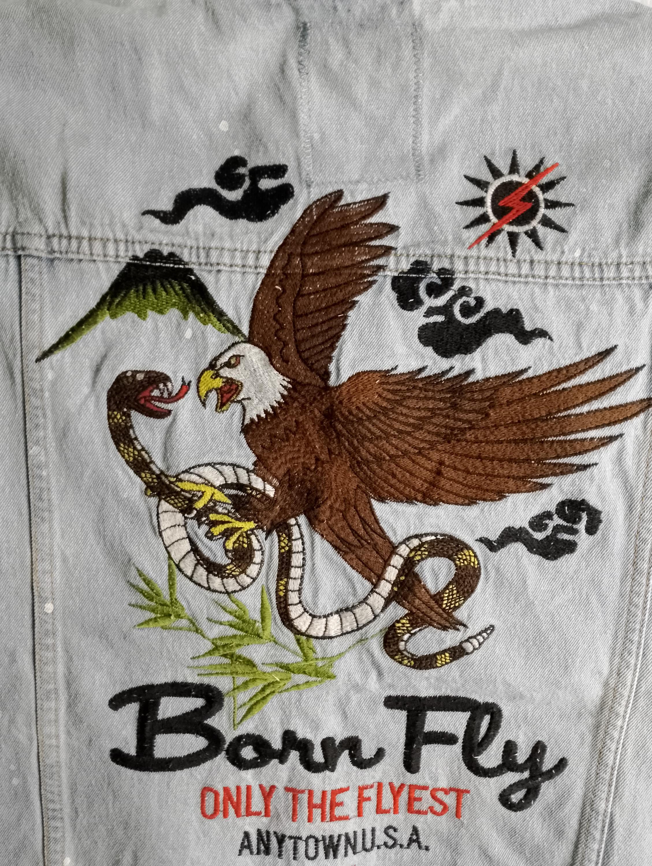 Born Fly XXXL Sleeves Denim Jacket - Etsy