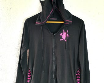Algonquins Punk Gothic Style Light Zipper Sweatshirt Xs/small - Etsy