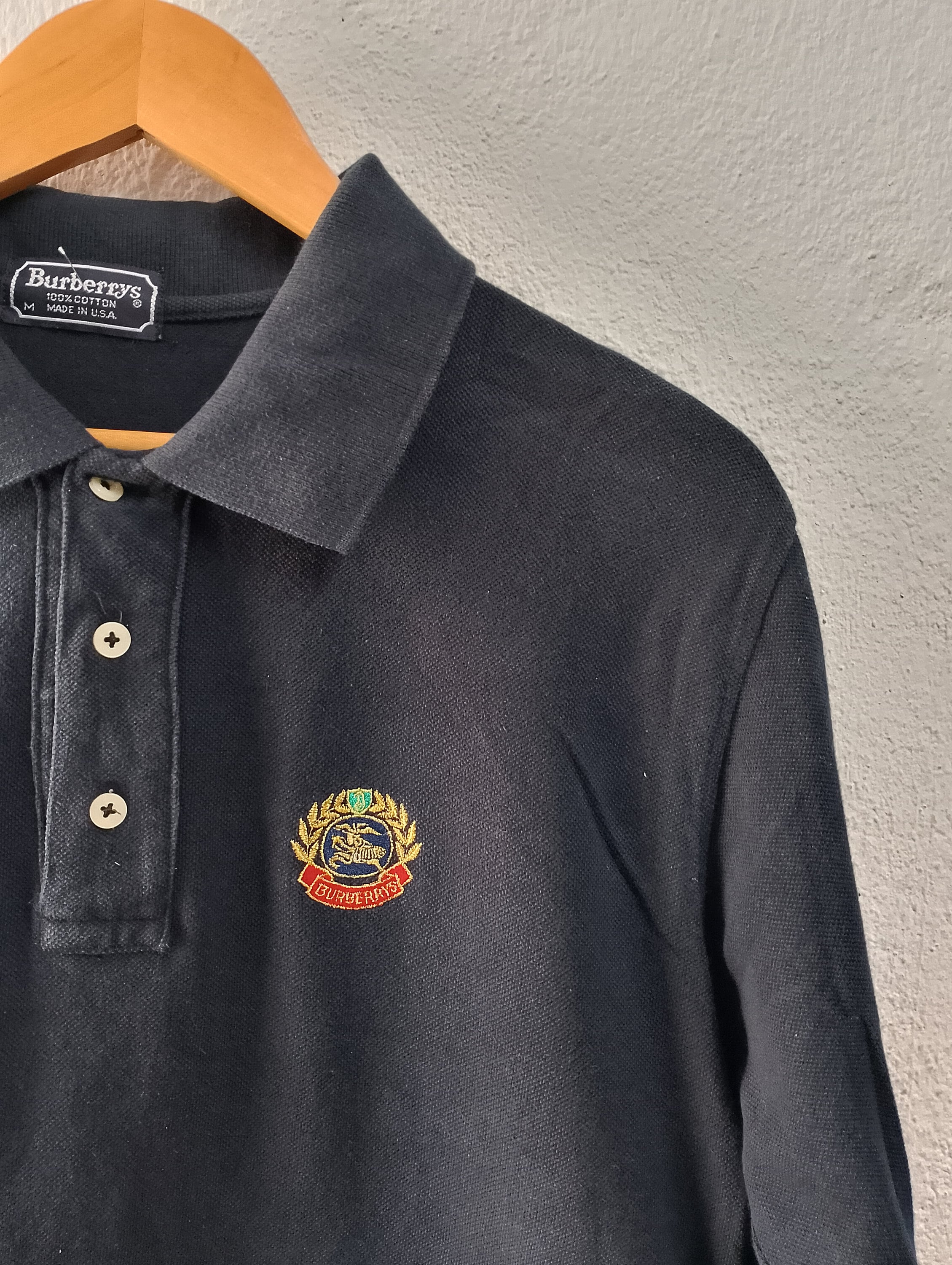 Vintage Polo Burberry Long Sleeve T-shirt Medium - Etsy