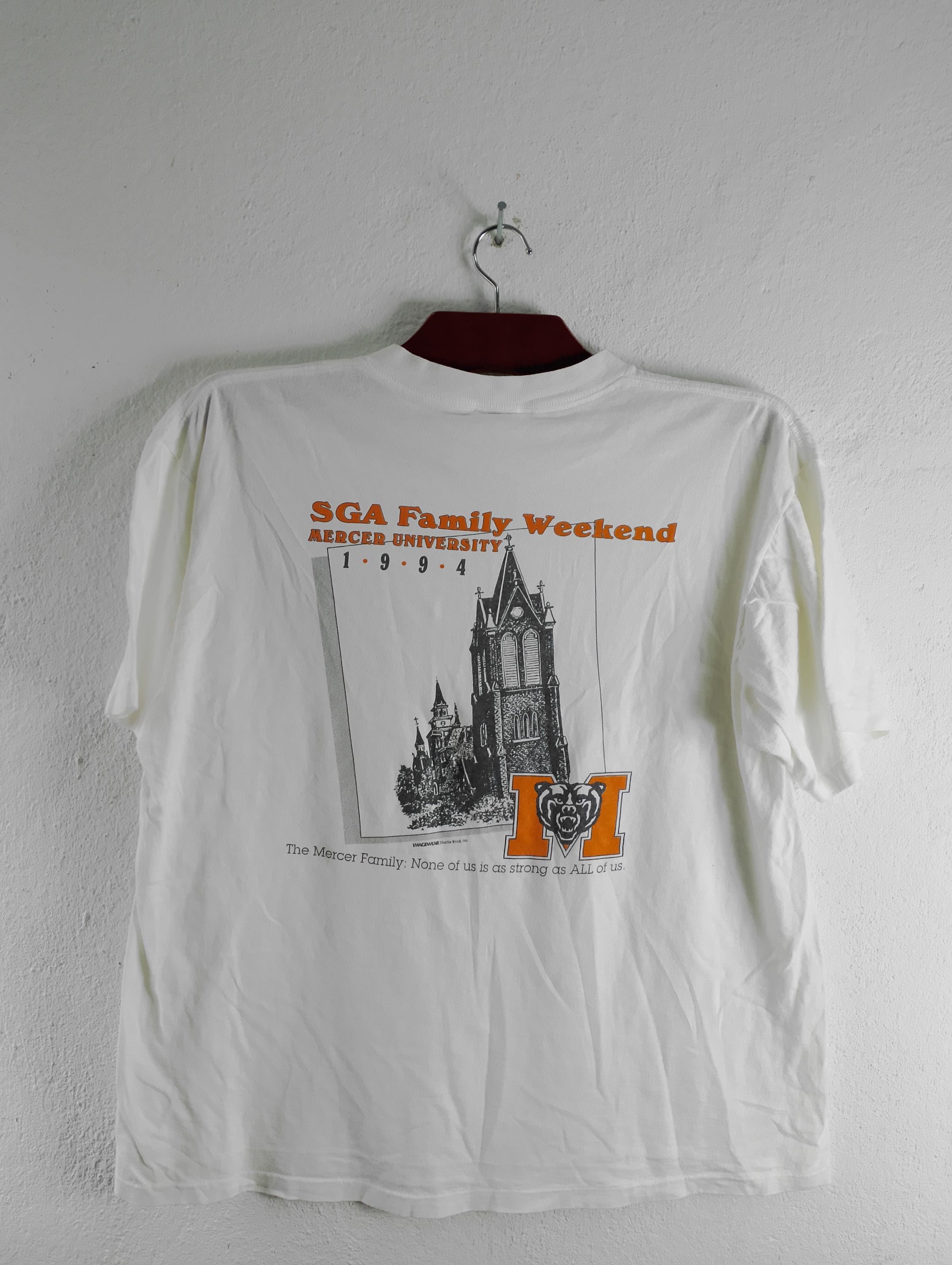 Camiseta vintage de la universidad Mercer, talla XL, año 1994