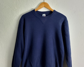 Vintage 2000s Russell Athletic Blank Pullover Sweatshirt / Retro 