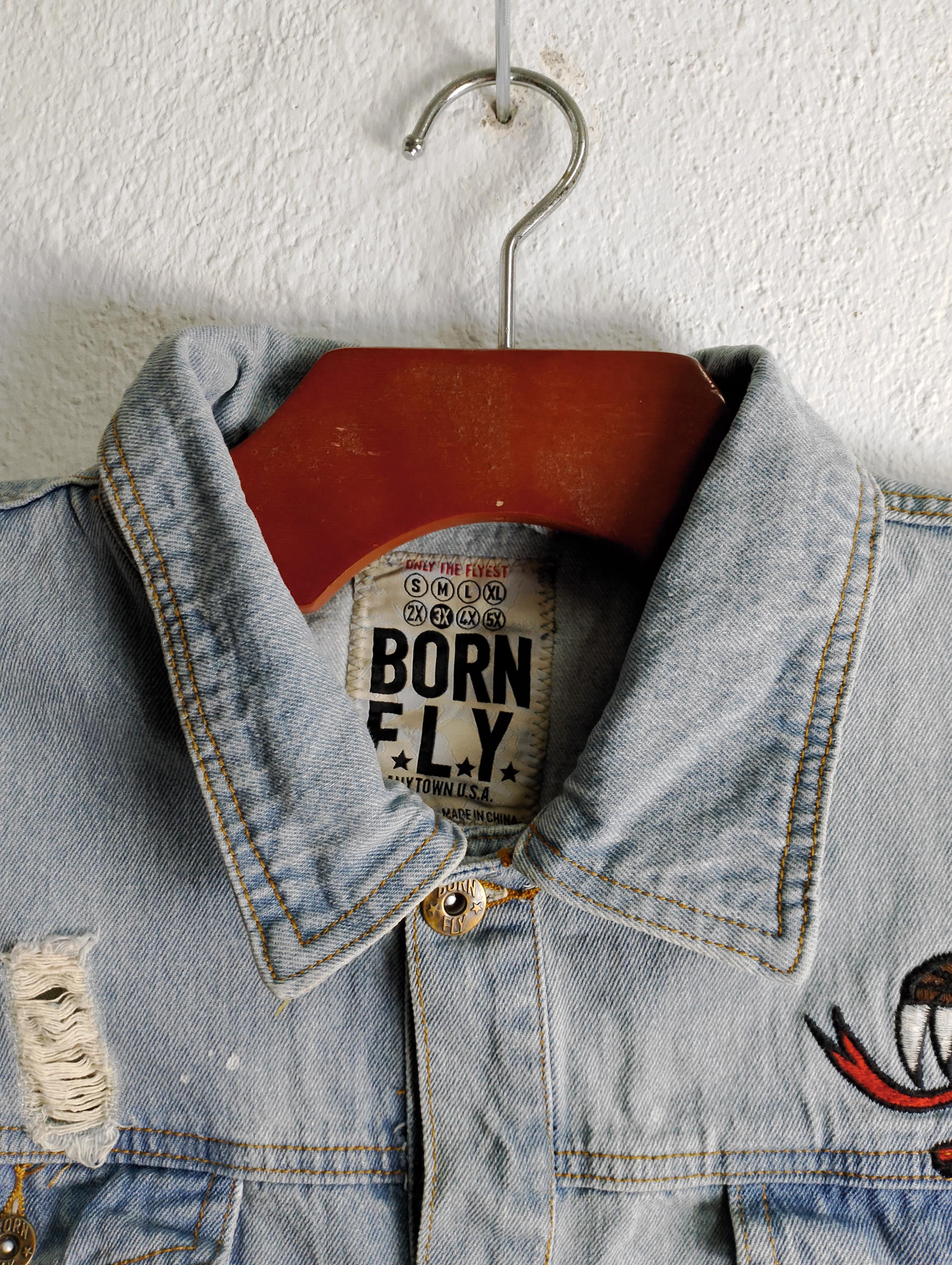 Born Fly XXXL Sleeves Denim Jacket - Etsy
