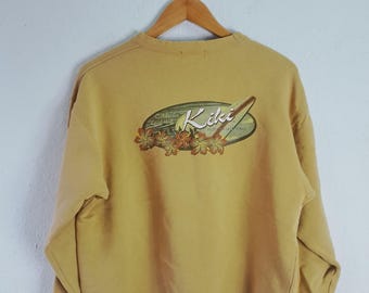 Sudadera vintage de cuello redondo con estampado de surf Kiki, talla M.