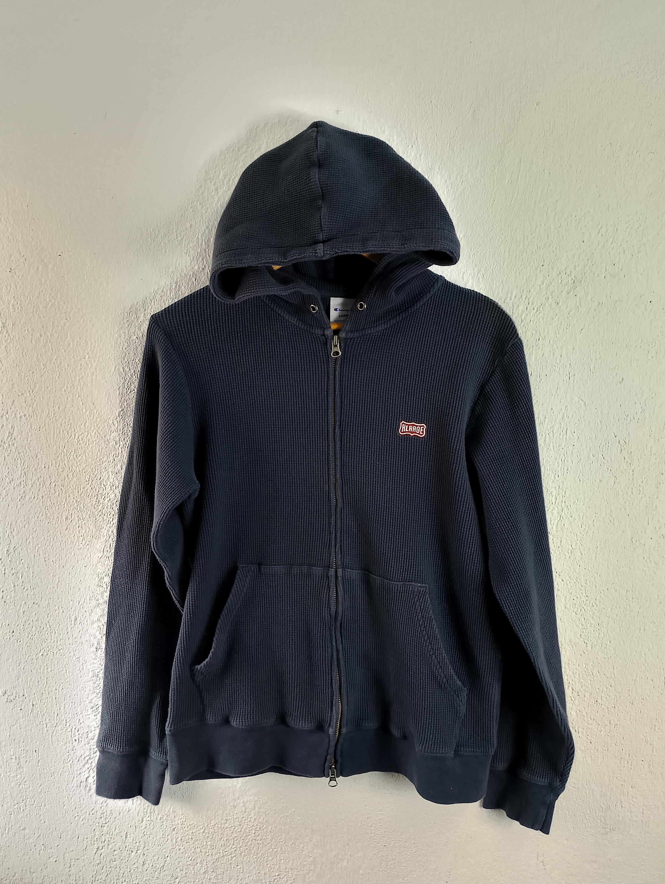 チャンピオン x XL ジッパー ワッフル スウェットシャツ パーカー 