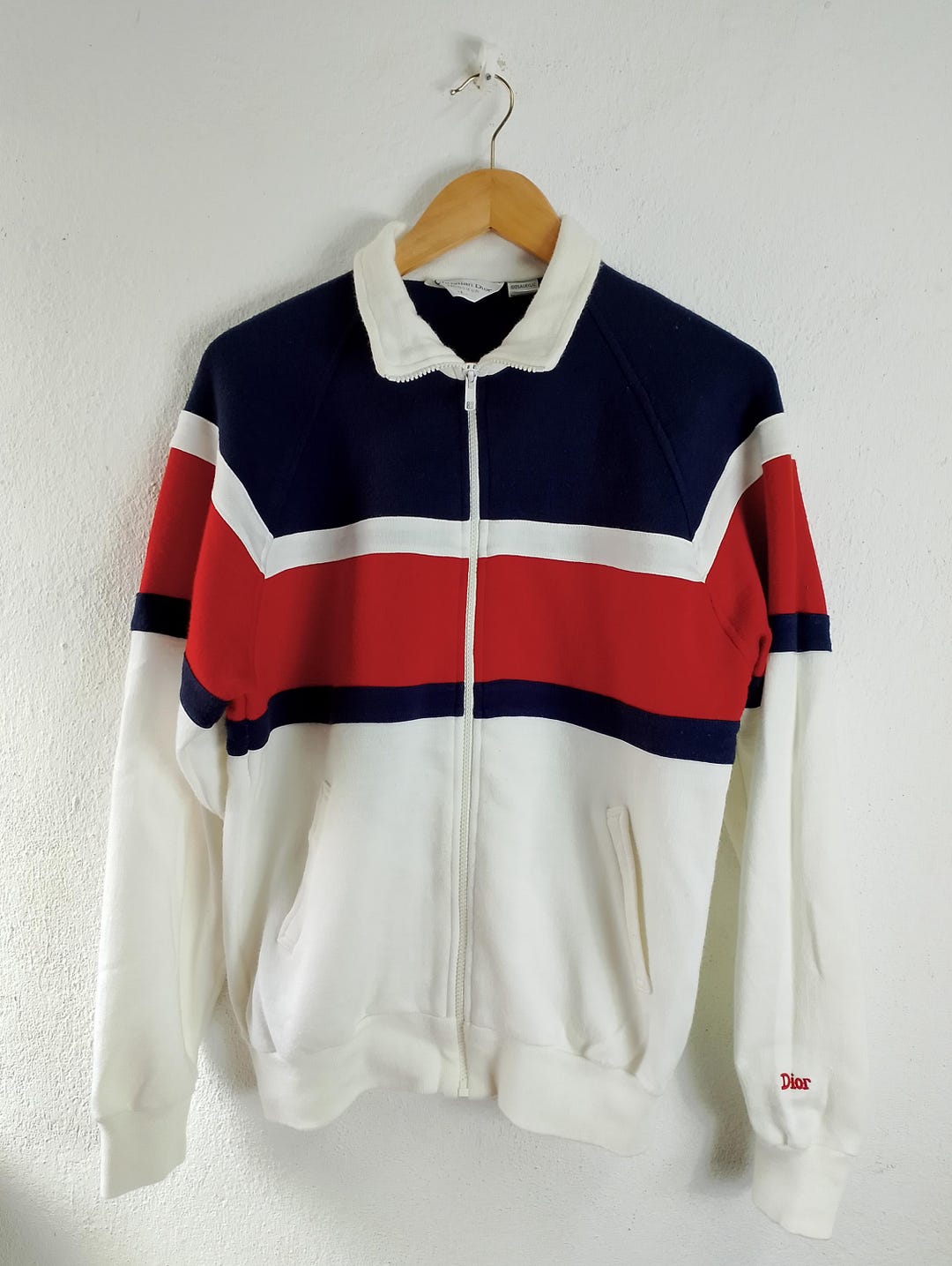 Vintage Christian Dior Zipper Acrylic Sweater Large - Etsy