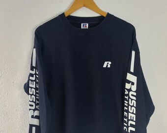 Sudadera de cuello redondo Russell Athletic, talla grande.