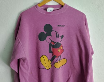 Sudadera vintage de Mickey California con cuello redondo XL
