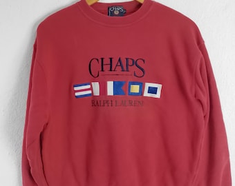 Sudadera vintage con cuello redondo Ralph Lauren, talla M