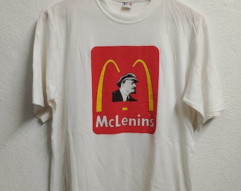Vtg 80s “MCLENIN'S” MCDONALDS PARODY Tshirt // 90s Vintage Fitted