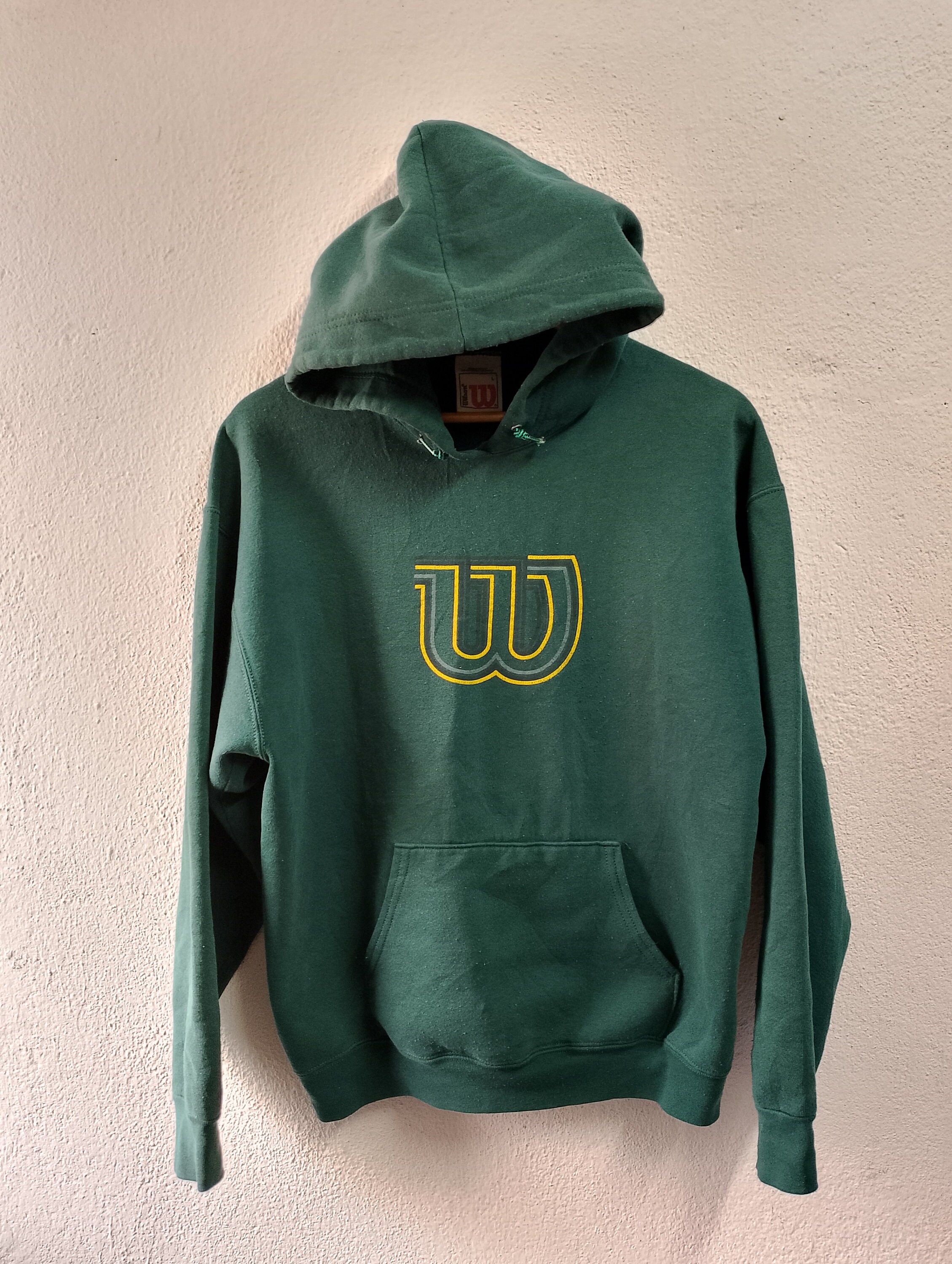 Hoodie Vintage Wilson Colorful Hoodie Age 14 Wilson Hoodie Large