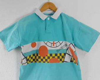 Vintage Swatch Polo t-shirt Medium
