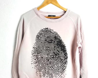 Sudadera Diesel estampada de cuello redondo, talla M.