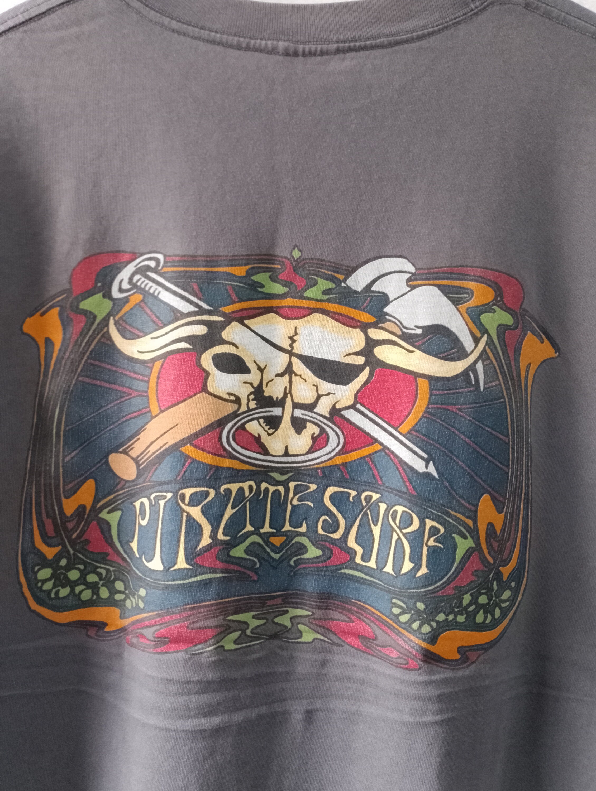 USA製 pirate surf 両面プリント スウェット トレーナー ビッグ 