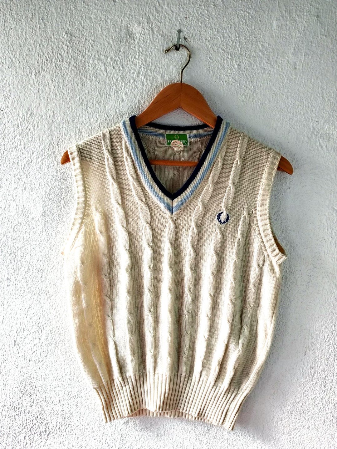 Vintage Fred Perry Knitwear Vest Small - Etsy