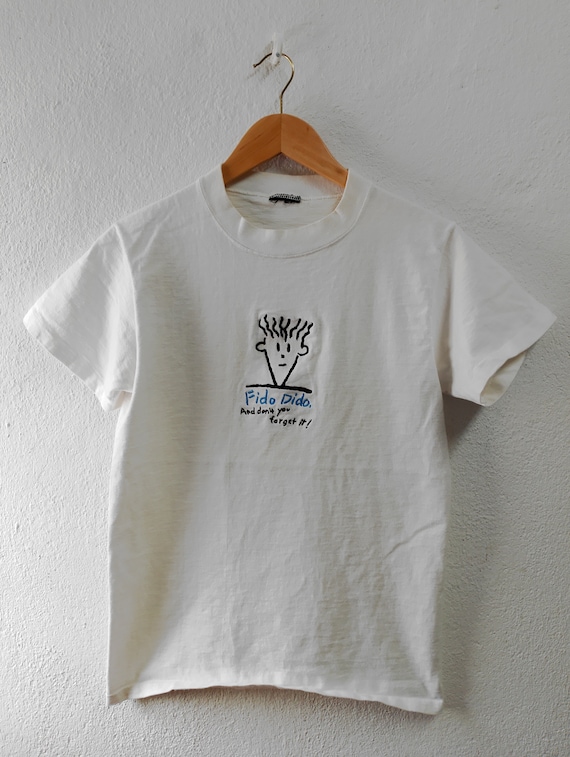 Fido Dido プリントTシャツ ホワイト Vintage Fido Dido T-shirt Small - Etsy