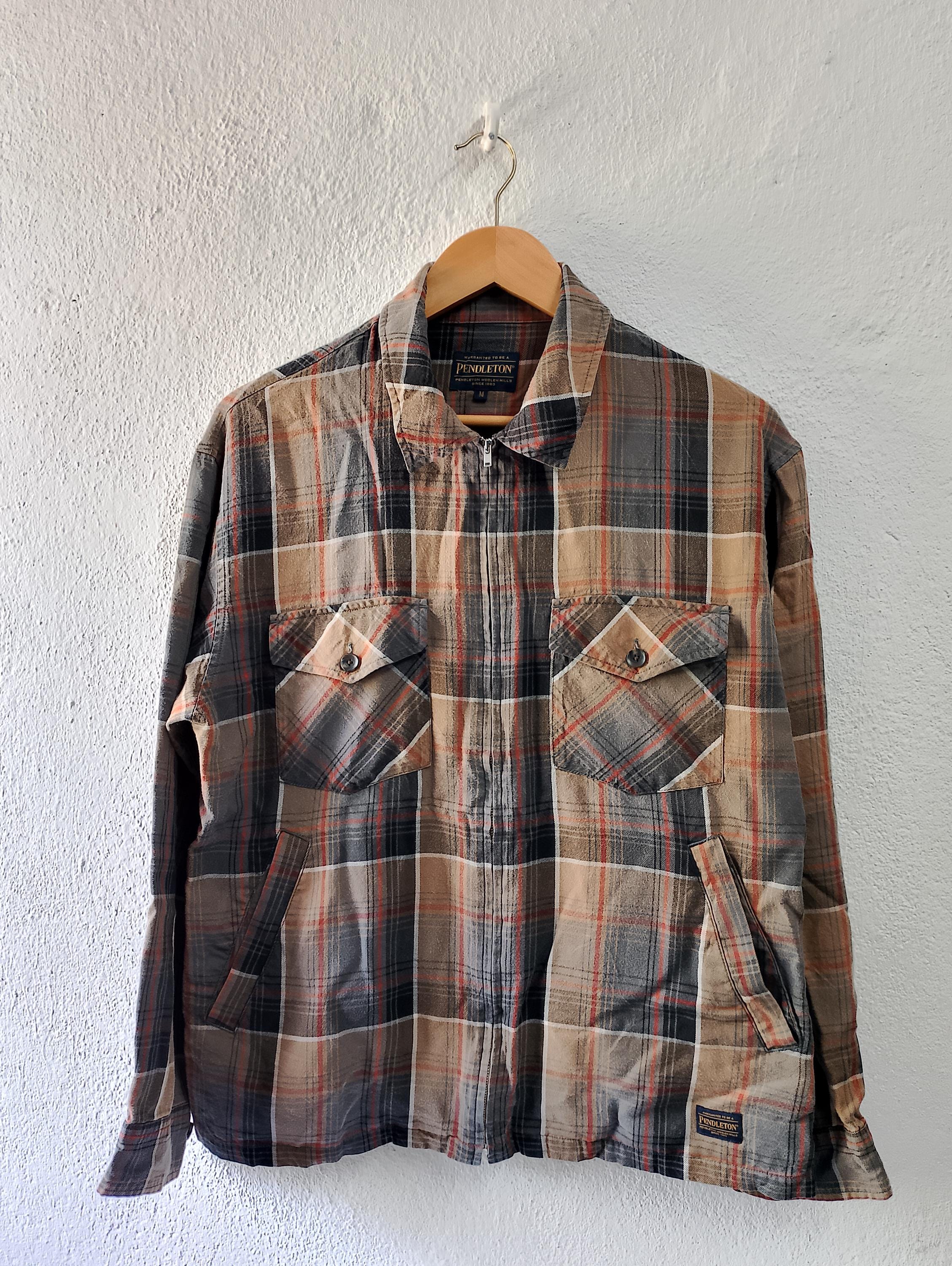 Pendleton Zipper Shirt Medium - Etsy