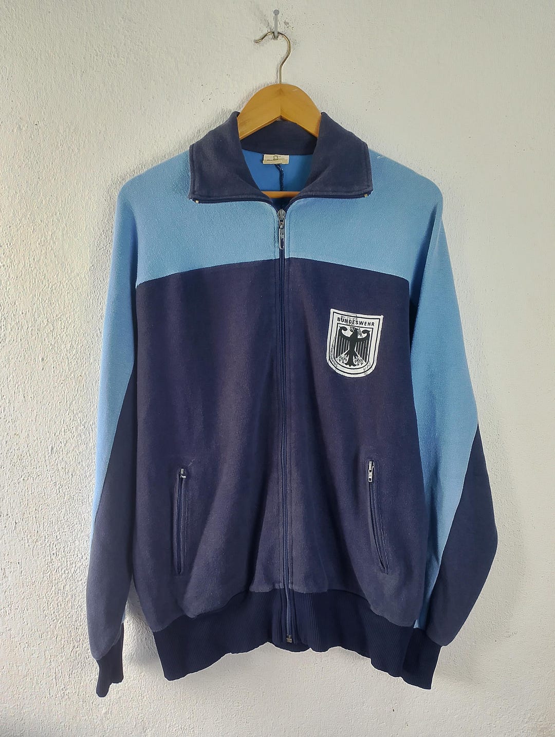 Vintage Germany Army Zipper Trainer Jacket - XL - Etsy