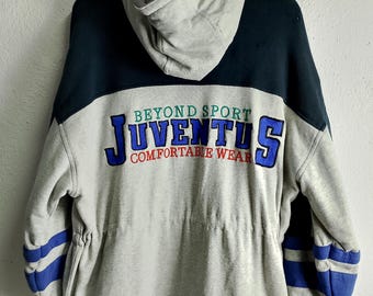 Vintage Juventus zipper zipper sweatshirt double layer Medium