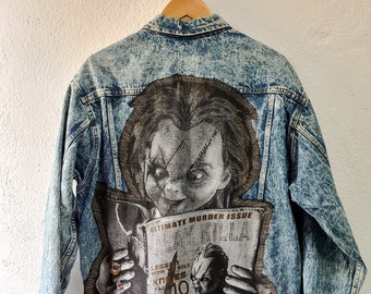 チャイルドプレイ　ジャケット Amazon.co.jp: ャッキー チャイルドプレイ ホラー映画 メンズ