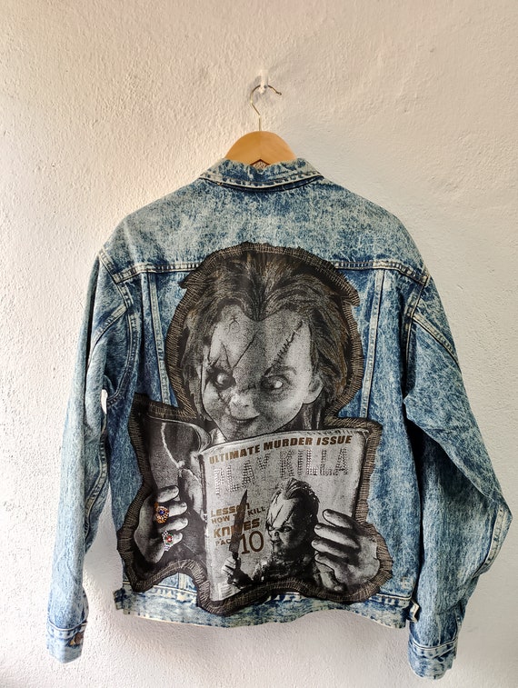 チャイルドプレイ　ジャケット 楽天市場】映画 チャイルドプレイ チャッキー スカジャン L