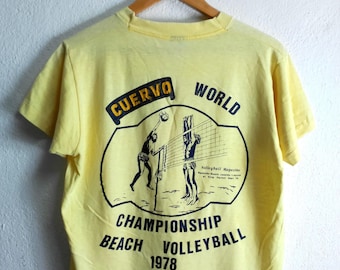 Vintage 70s Cuervo World Championship Beach Volleyball Medium