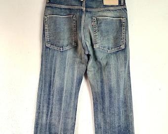 Vaqueros vintage Edwin de mezclilla selvedge japonesa, talla 33/34