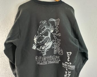 RARE Vintage 90s Dog Town Black Dragon Sukajan Jacket Dog Town