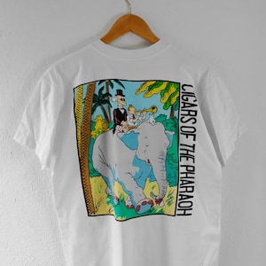 Vintage Tintin &quot;Cigars of the Pharaoh&quot; Graphic T-Shirt - Size Large
