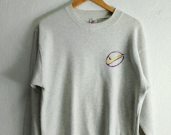 sweat-shirt à col rond Nike vintage avec logo virgule Large