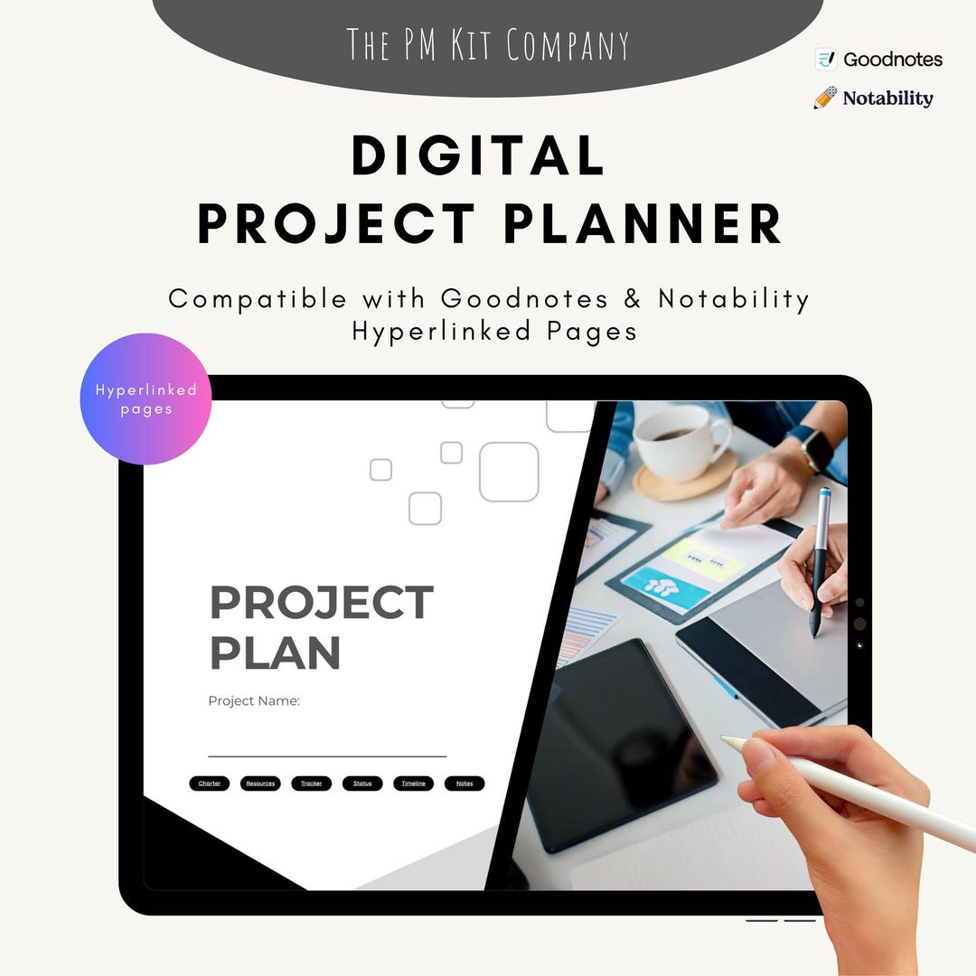 Digital Project Planner Template for Goodnotes, Notability | Project ...