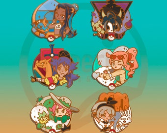 Galar Characters: Nessa, Allister, Milo, Bea, Sonia and Leon Stickers, Fan Art, Die Cut Stickers, Vinyl Stickers, Laptop & Phone Stickers