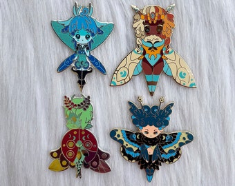 BUNDLE 4 Magical Forest Fairies fantasy enamel pin