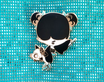 Corydoras Panda Witch Little Mermaid enamel pin (seconds available!)
