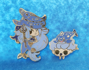 Whale Shark Queen and Baby enamel pins