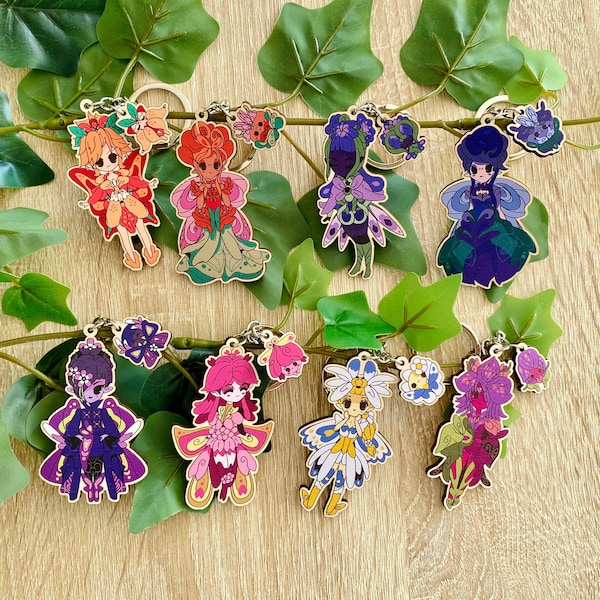 Fairies Wooden Keychains (8 different designs)