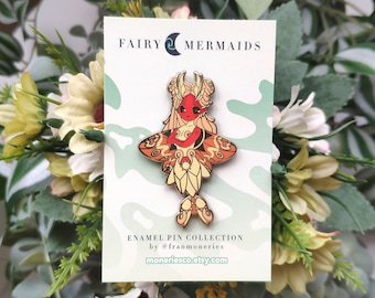 Drought Fairy Mermaid fantasy enamel pin