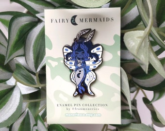 Winter Fairy Mermaid fantasy enamel pin