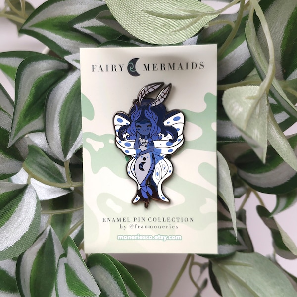 Winter Fairy Mermaid fantasy enamel pin